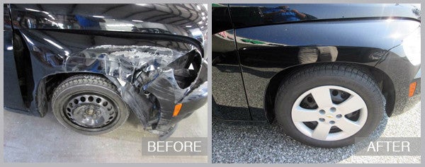 2011 Chevy HHR Before and After at Snow Hill Auto Body in Snow Hill MD