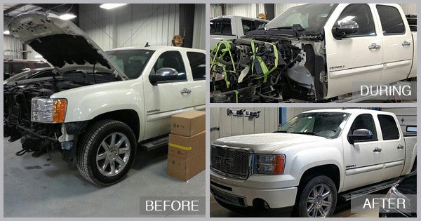 GMC Denali Before and After at Snow Hill Auto Body in Snow Hill MD