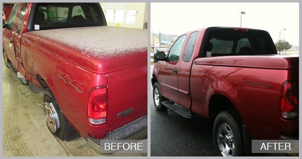 Ford F-150 Before and After at Snow Hill Auto Body in Snow Hill MD